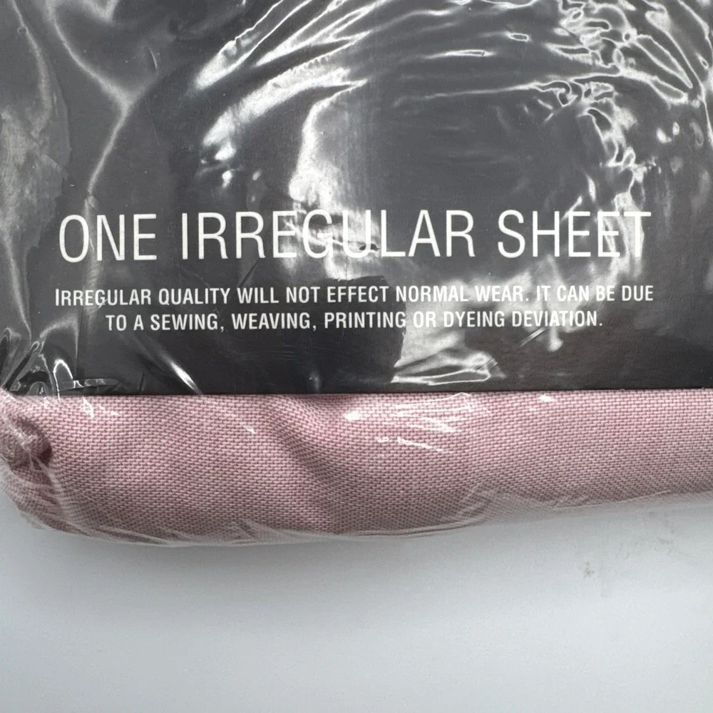 Ralph Lauren Queen Flat Sheet‎ Oxford Red IRREGULAR Vintage New Fabric USA Made